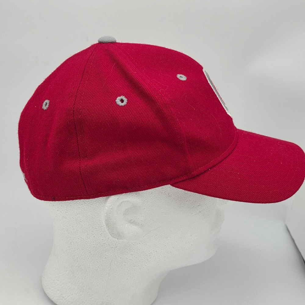 Zephyr Ohio State Buckeyes Fitted Hat Size 7 Red 100% Wool Embroidered NCAA Cap - Picture 5 of 13